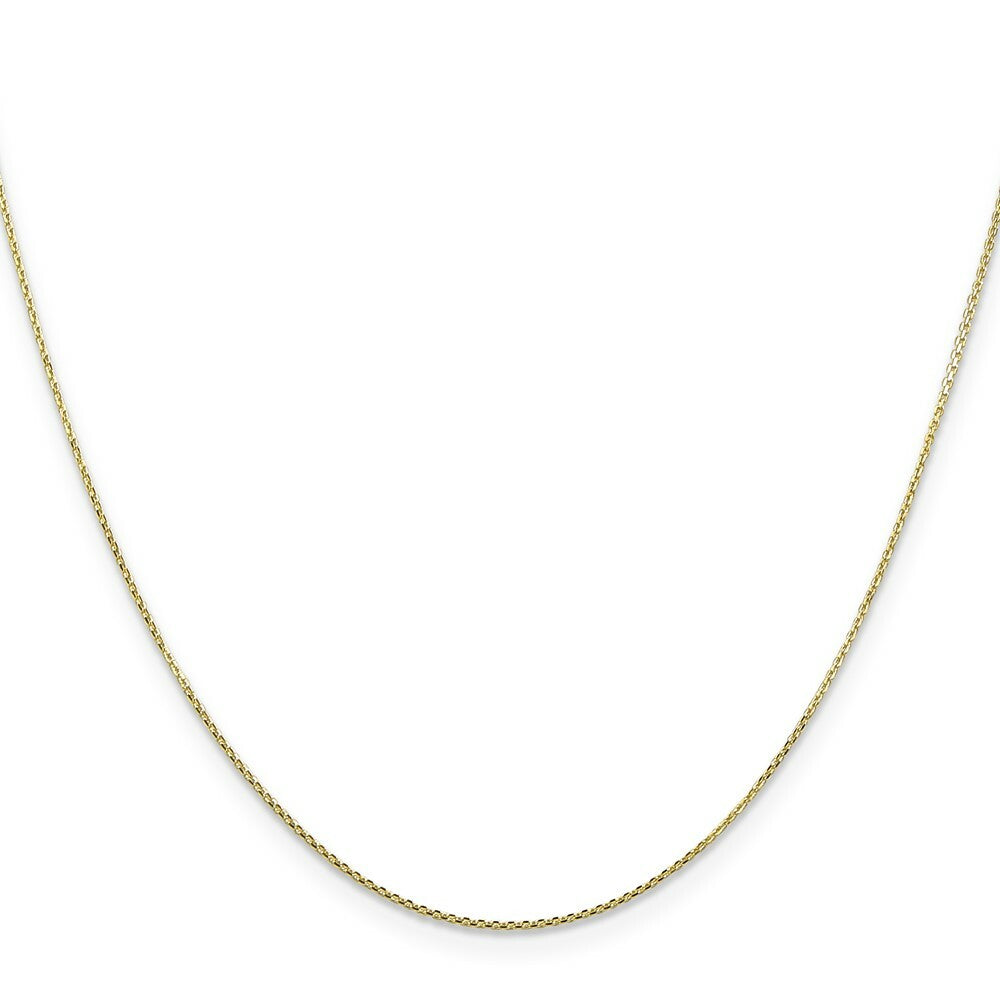 10K Yellow Gold .80mm Diamond-cut Cable Chain