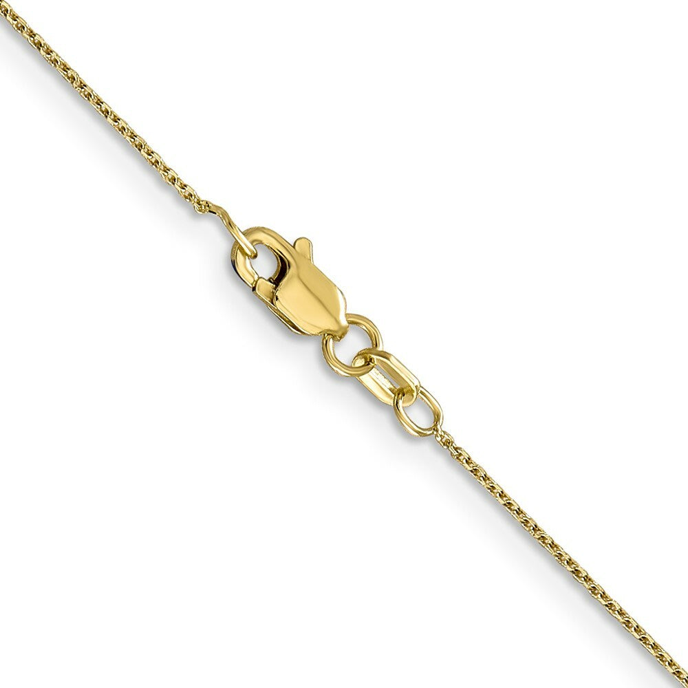 10K Yellow Gold .80mm Diamond-cut Cable Chain