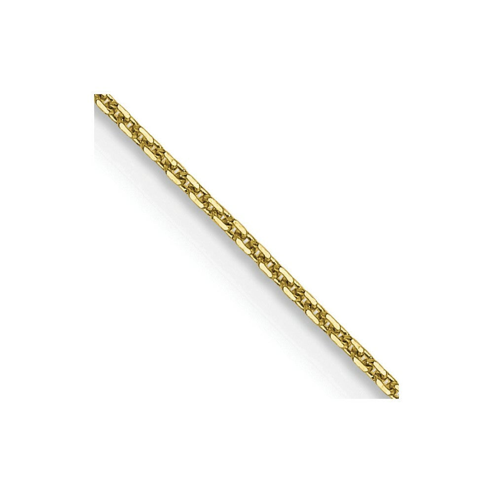 10K Yellow Gold .80mm Diamond-cut Cable Chain