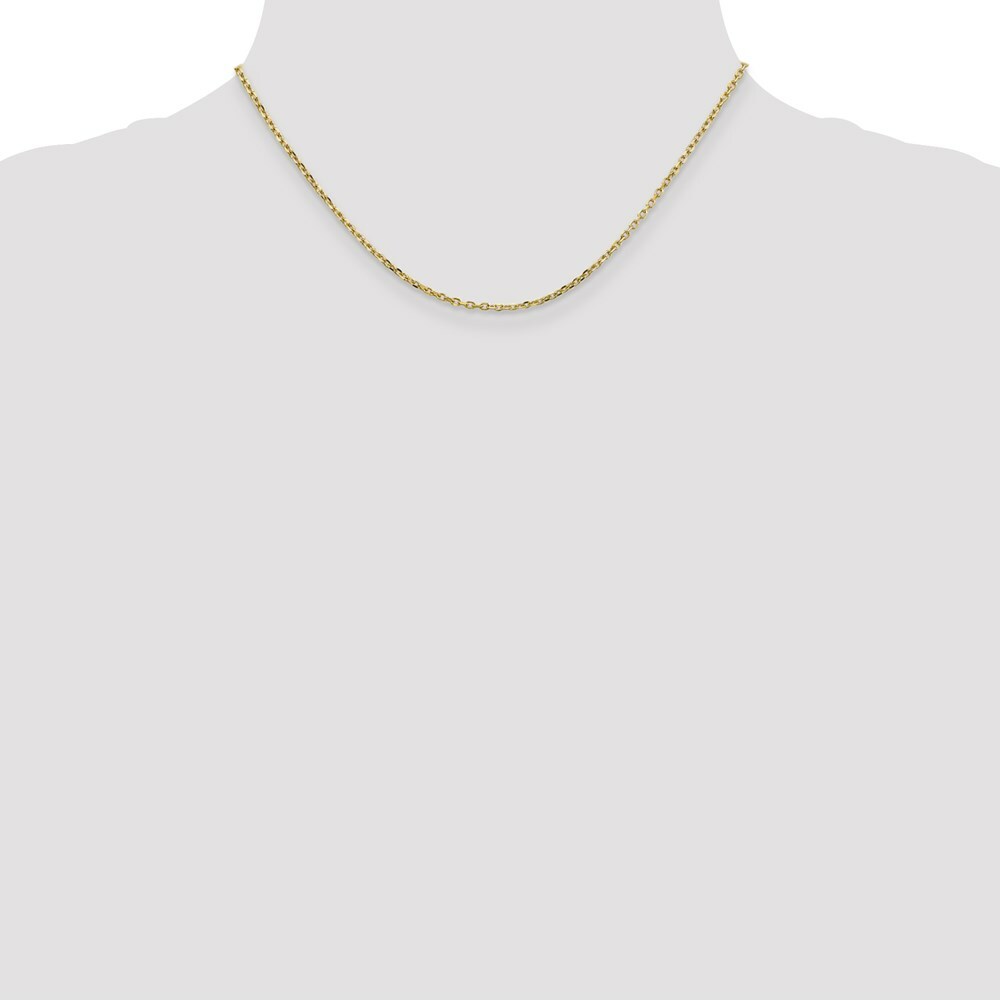 10K Yellow Gold 1.8mm Diamond-cut Cable Chain