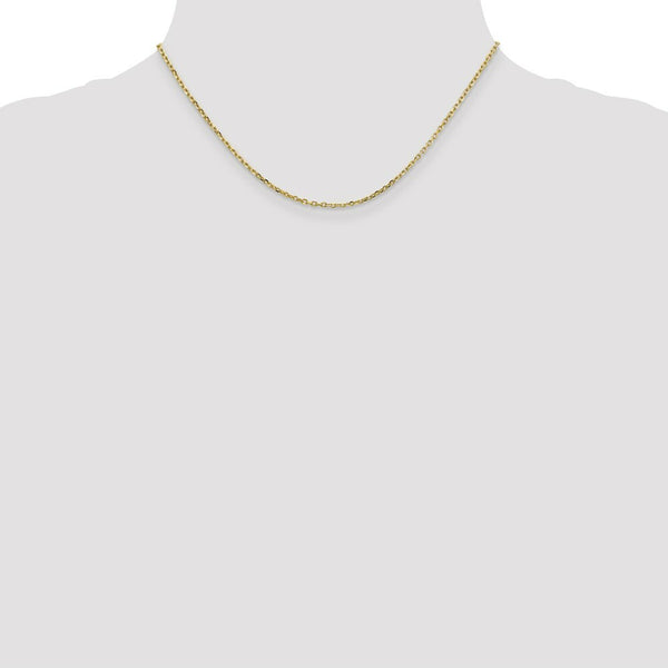 10K Yellow Gold 1.8mm Diamond-cut Cable Chain