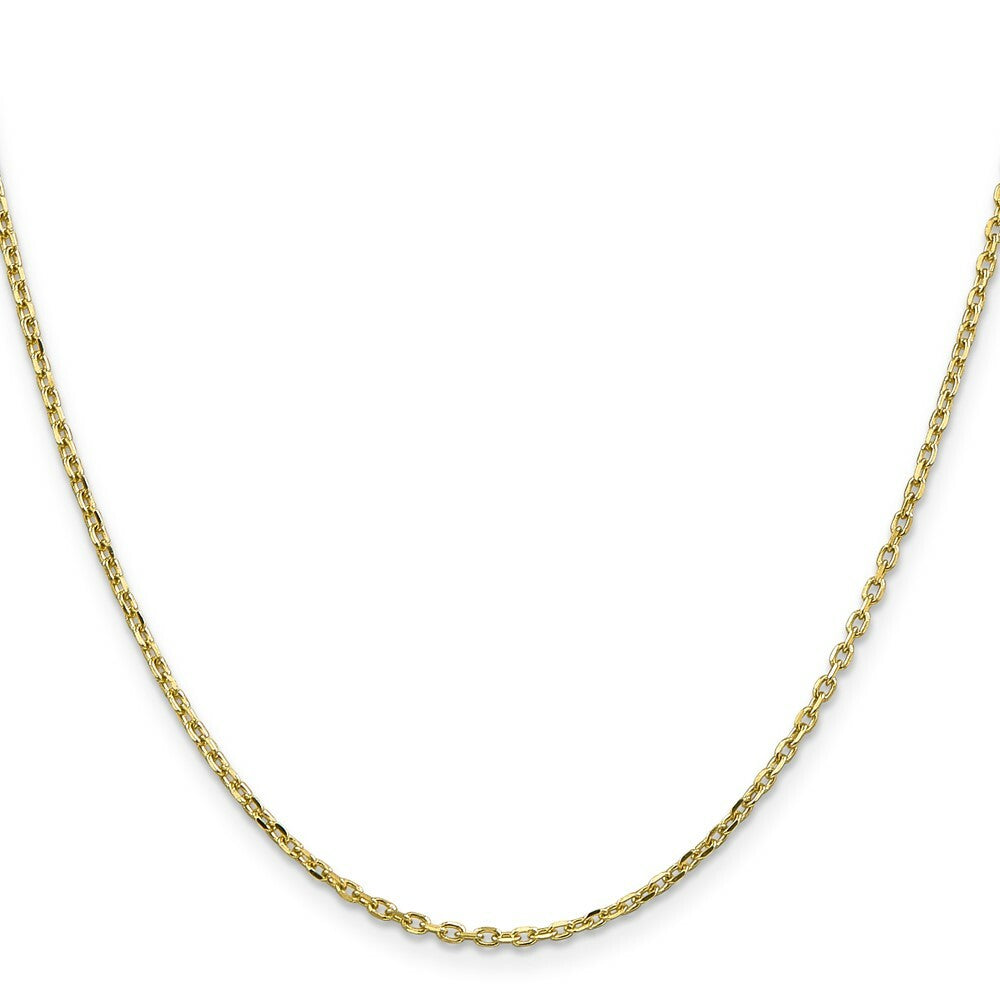 10K Yellow Gold 1.8mm Diamond-cut Cable Chain