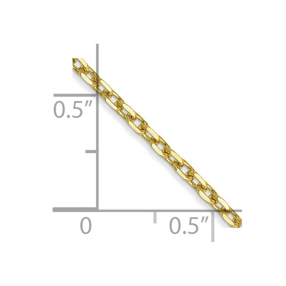 10K Yellow Gold 1.8mm Diamond-cut Cable Chain