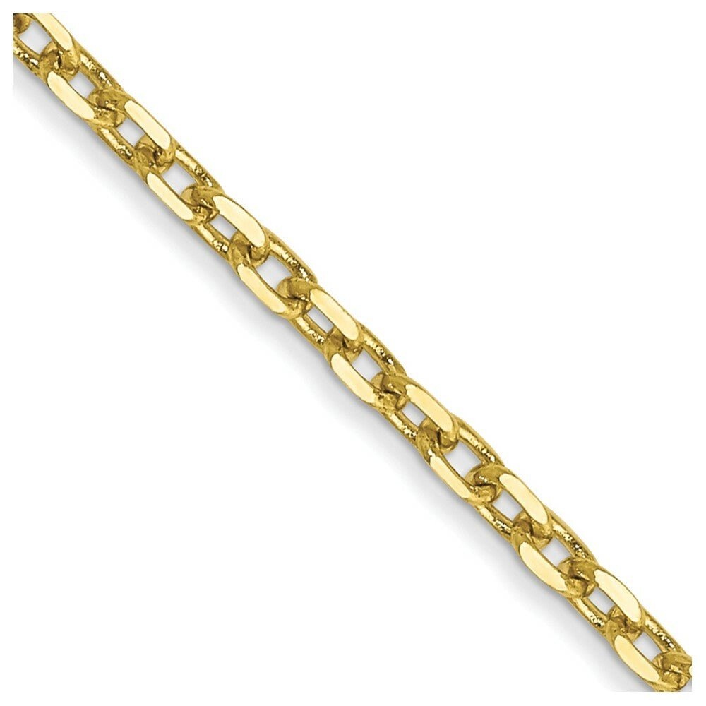 10K Yellow Gold 1.8mm Diamond-cut Cable Chain