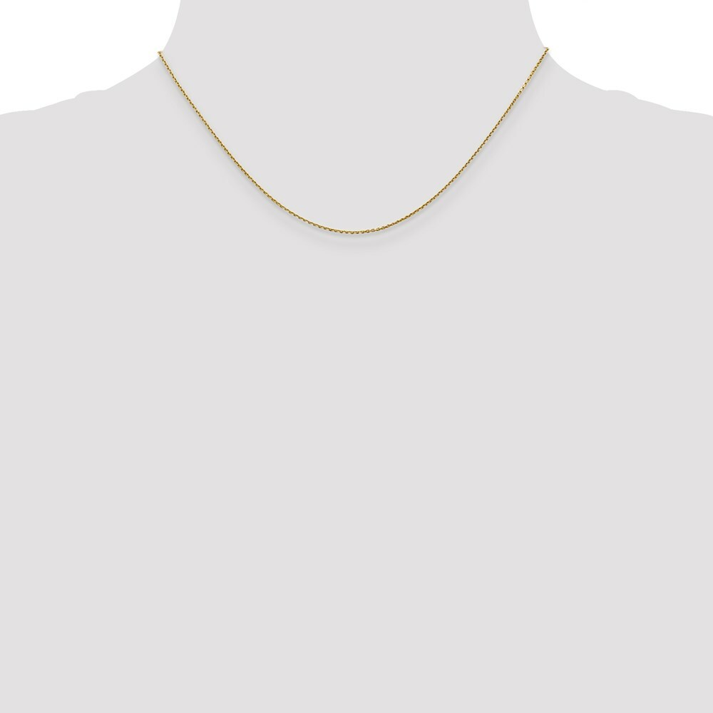 10K Yellow Gold 0.90mm Diamond-cut Cable Chain