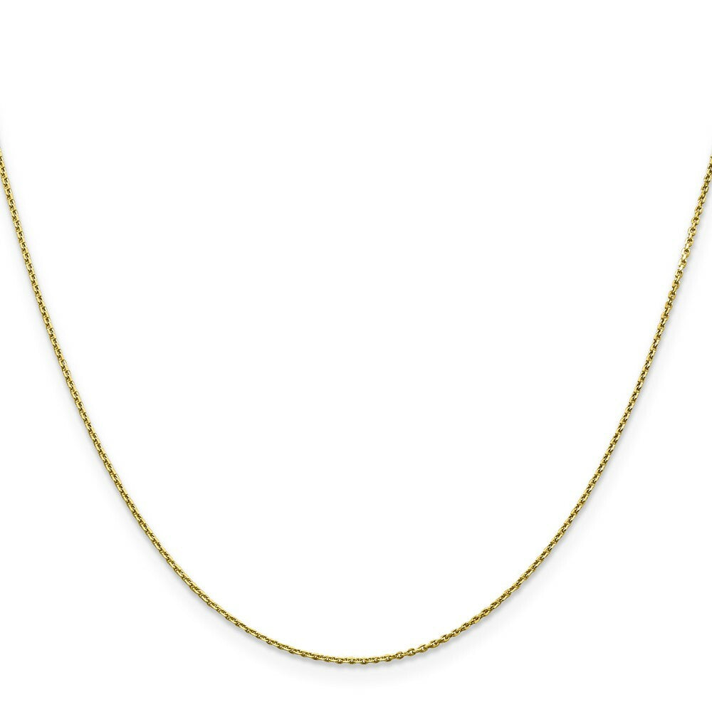 10K Yellow Gold 0.90mm Diamond-cut Cable Chain