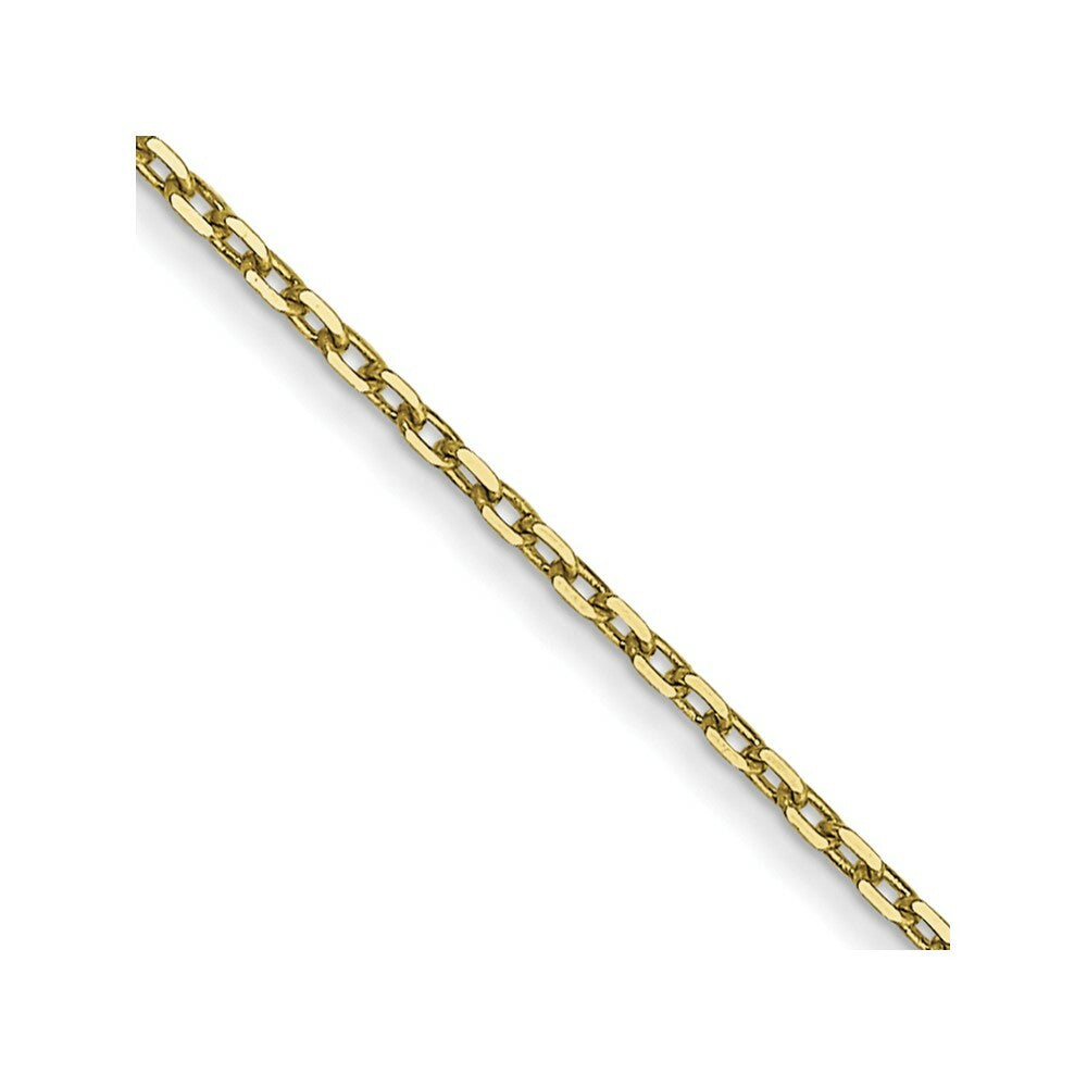 10K Yellow Gold .8mm Diamond-cut Cable Chain Necklace