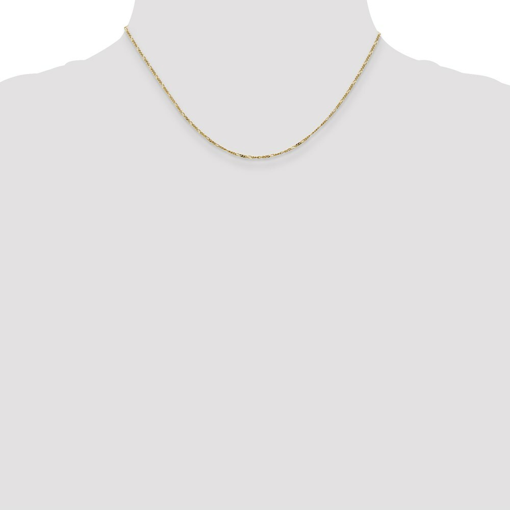 10K Yellow Gold 1.25mm Flat Figaro Chain