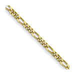 Load image into Gallery viewer, 10K Yellow Gold 1.25mm Flat Figaro Chain
