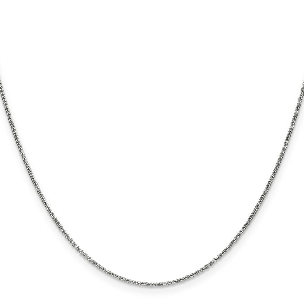 10k White Gold 1mm Cable Chain
