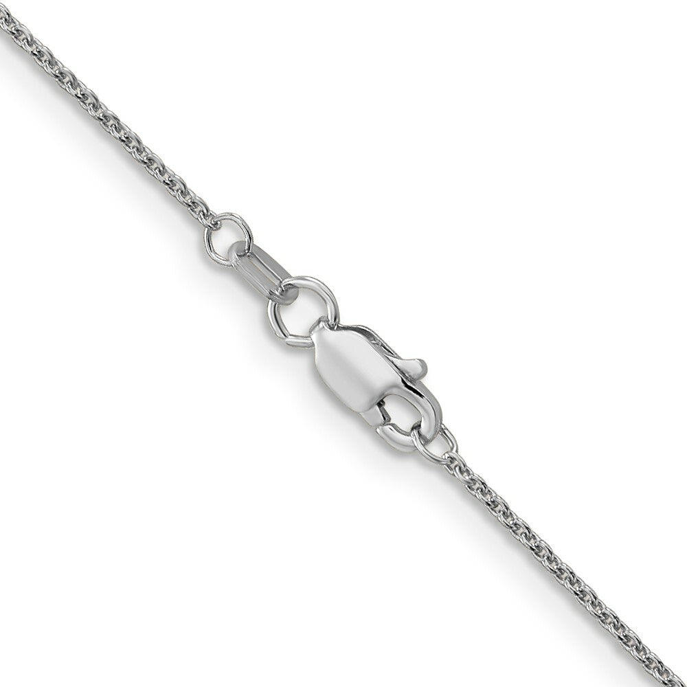 10k White Gold 1mm Cable Chain