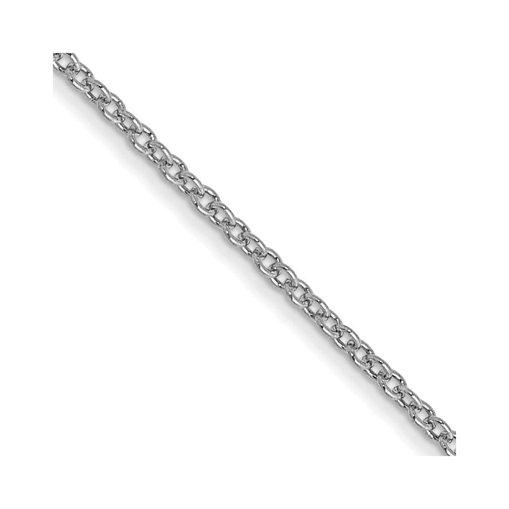 10k White Gold 1mm Cable Chain