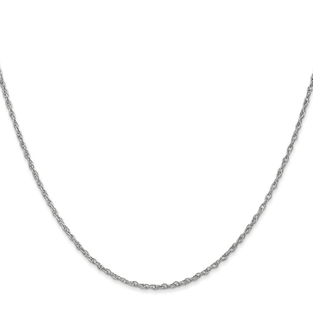 10k White Gold 1.3mm Heavy Baby Rope Chain