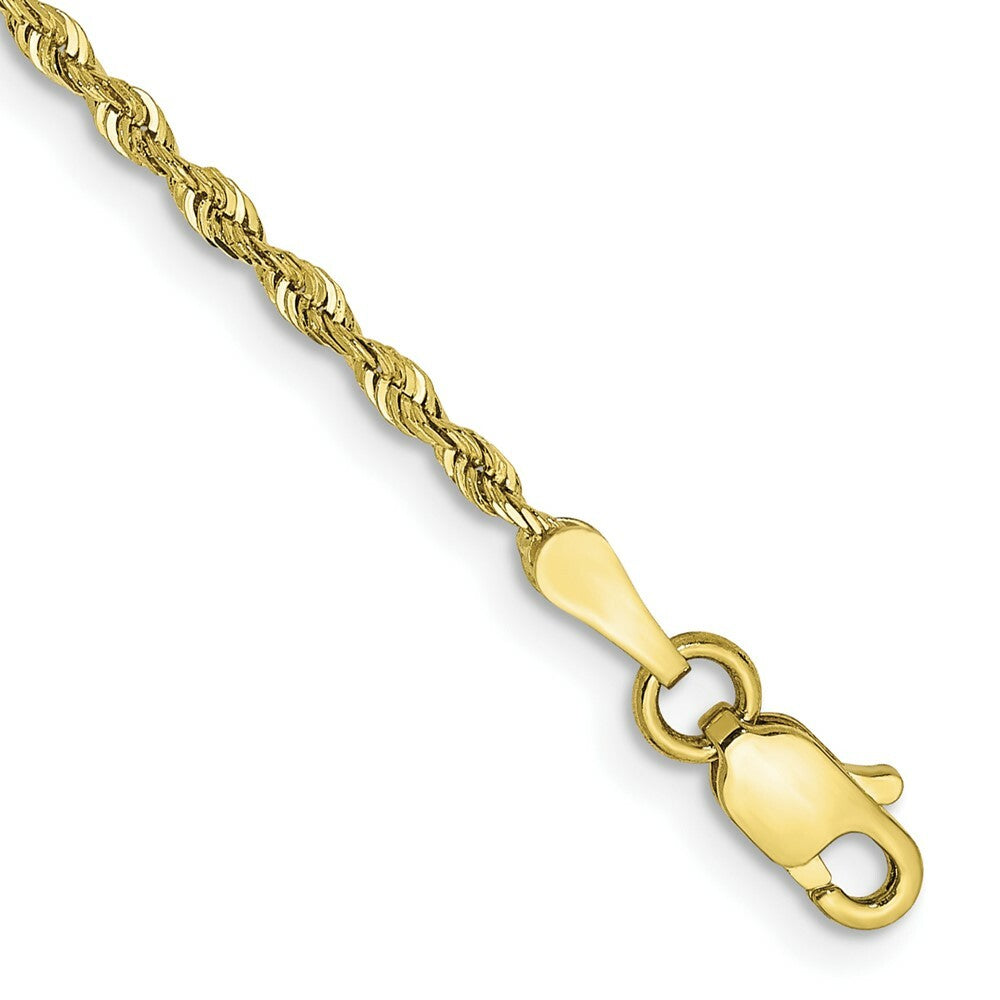10K Yellow Gold 1.84mm Diamond-cut Quadruple Rope Chain