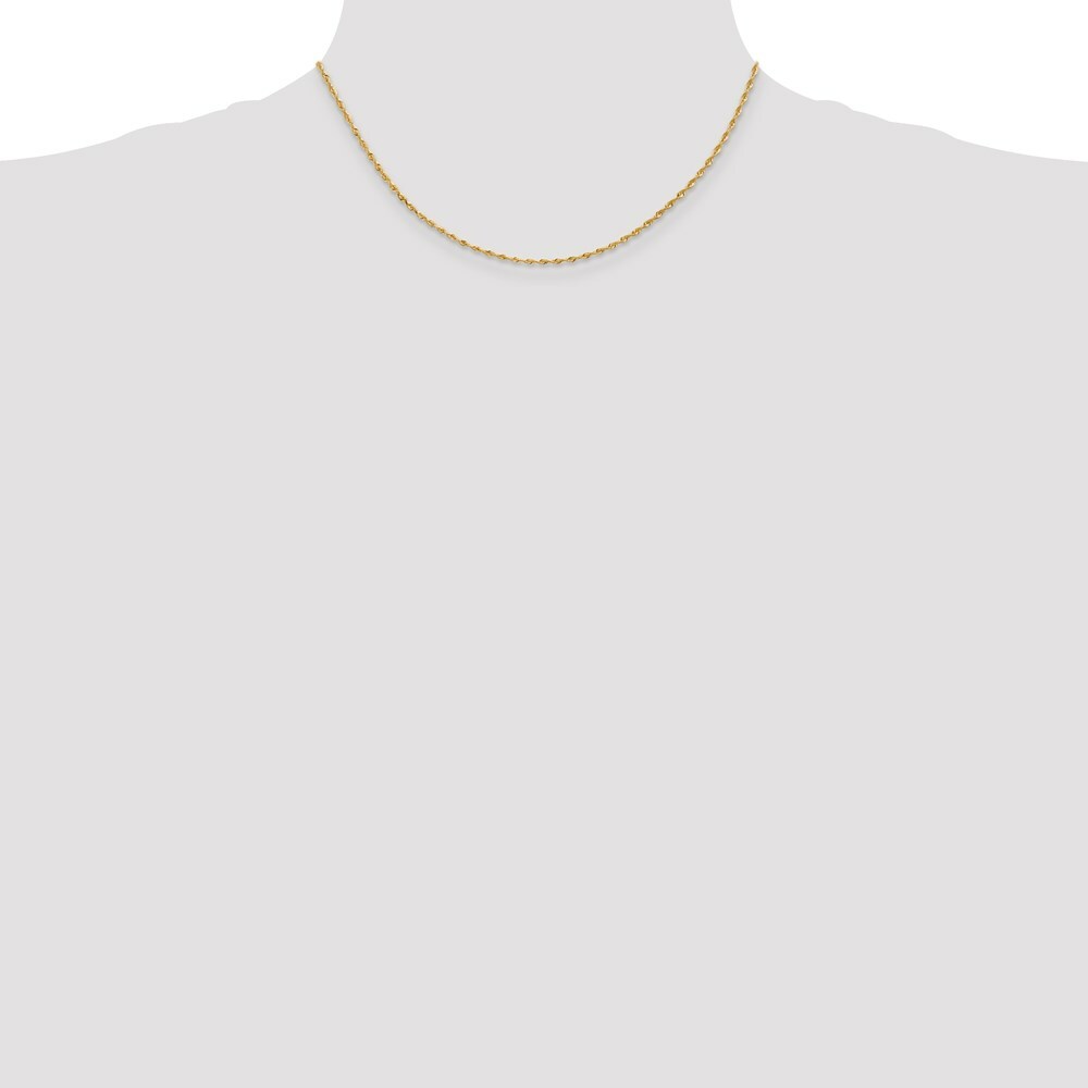 10K Yellow Gold 1.84mm Diamond-cut Quadruple Rope Chain