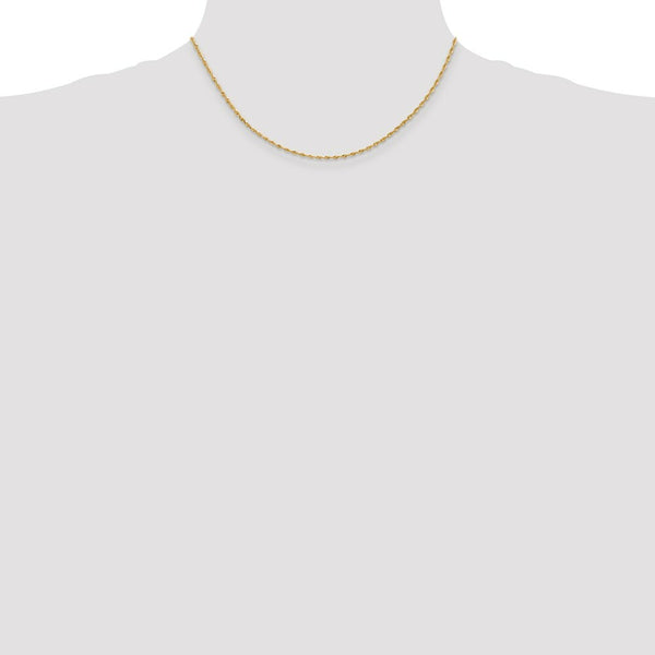 10K Yellow Gold 1.84mm Diamond-cut Quadruple Rope Chain