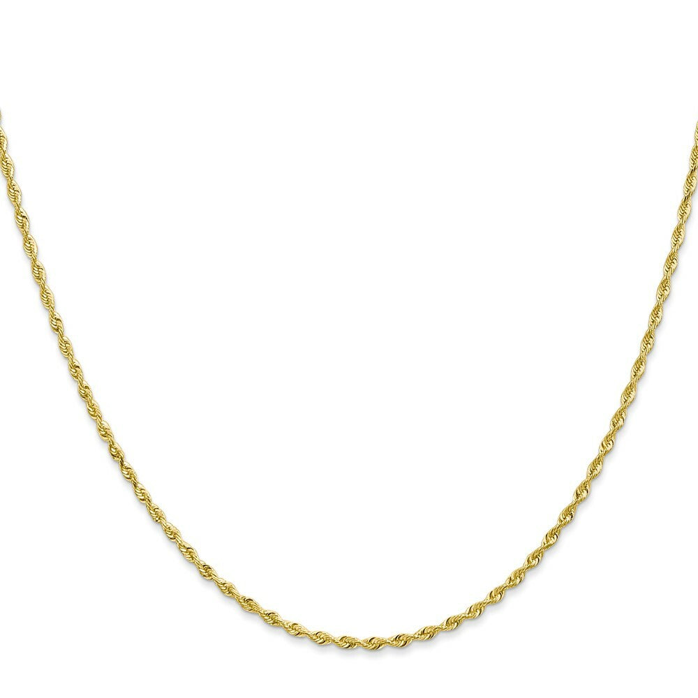 10K Yellow Gold 1.84mm Diamond-cut Quadruple Rope Chain