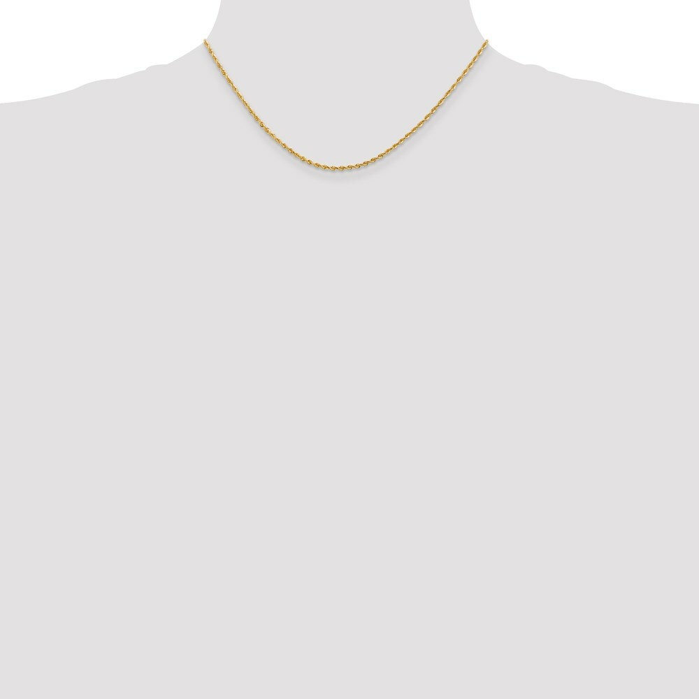 10K Yellow Gold 2.00mm Diamond-cut Quadruple Rope Chain