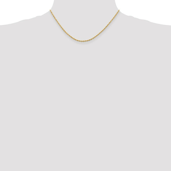 10K Yellow Gold 2.00mm Diamond-cut Quadruple Rope Chain