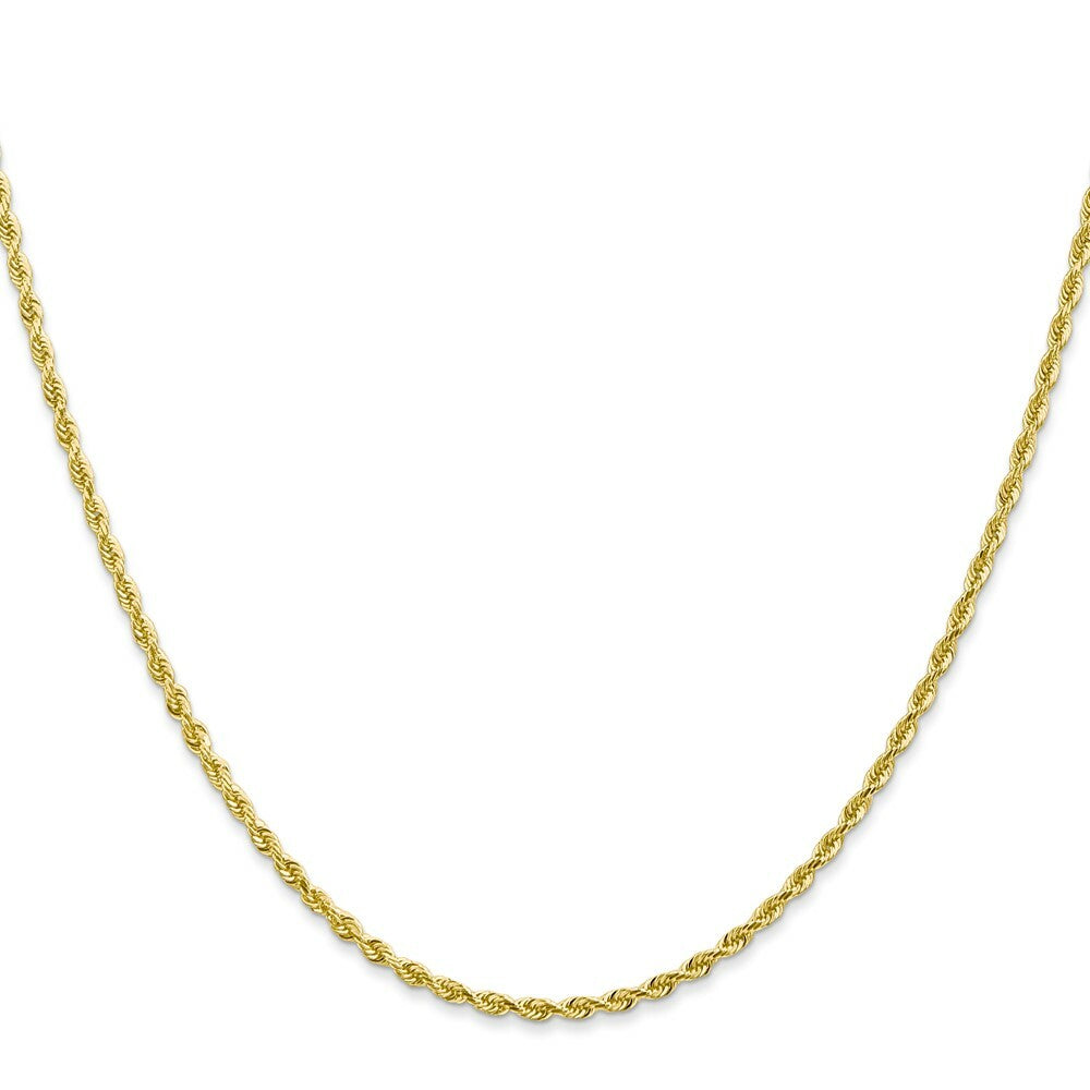 10K Yellow Gold 2.00mm Diamond-cut Quadruple Rope Chain