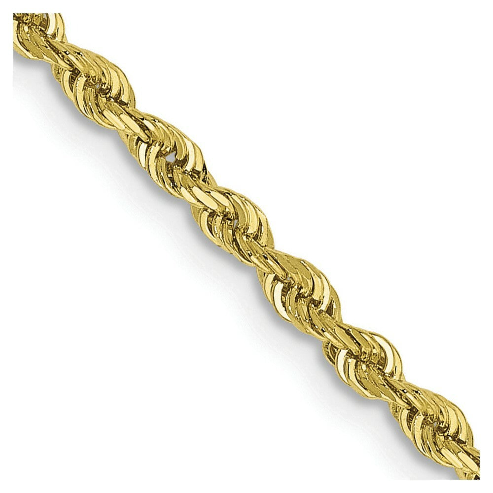 10K Yellow Gold 2.25mm Diamond-cut Quadruple Rope Chain