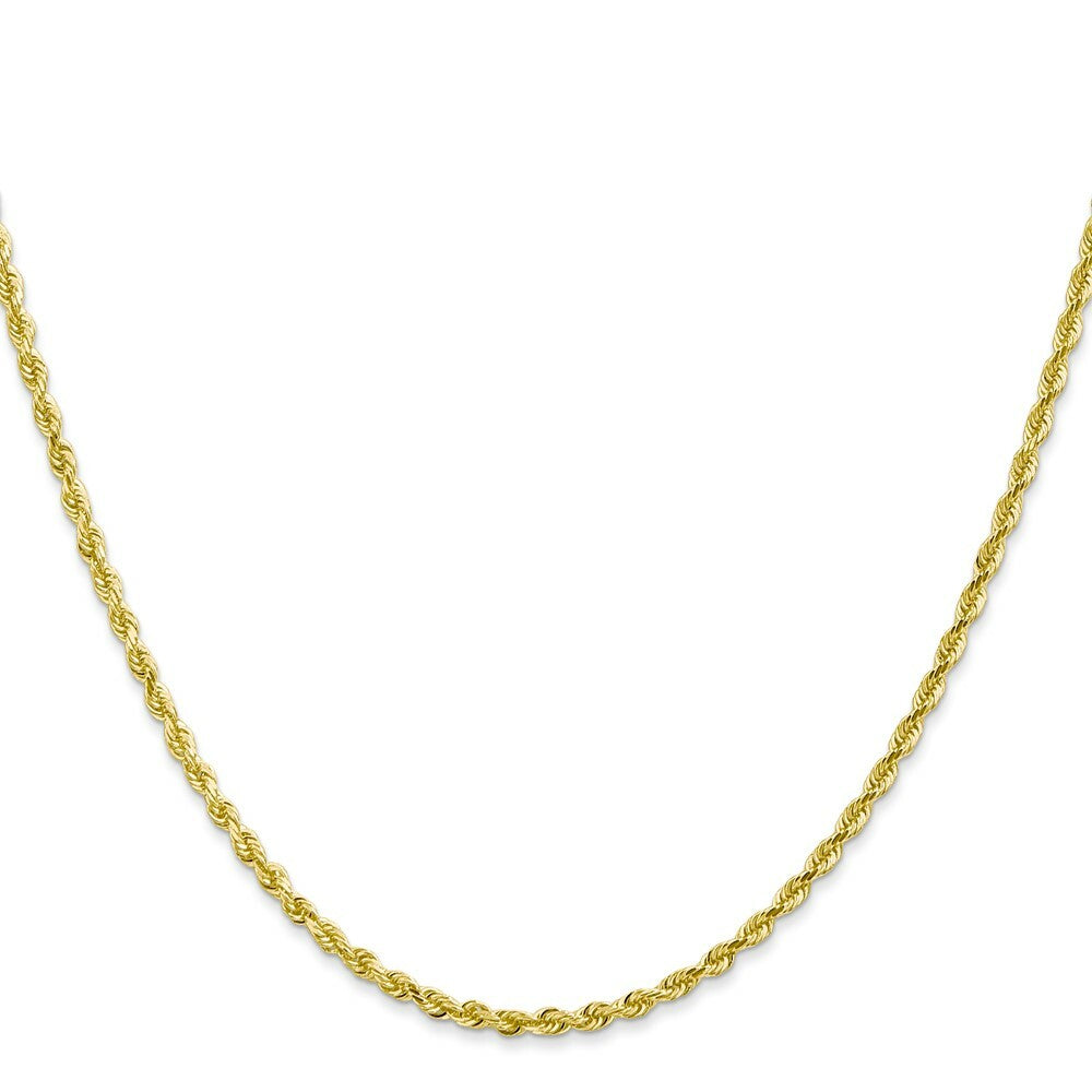10K Yellow Gold 2.25mm Diamond-cut Quadruple Rope Chain