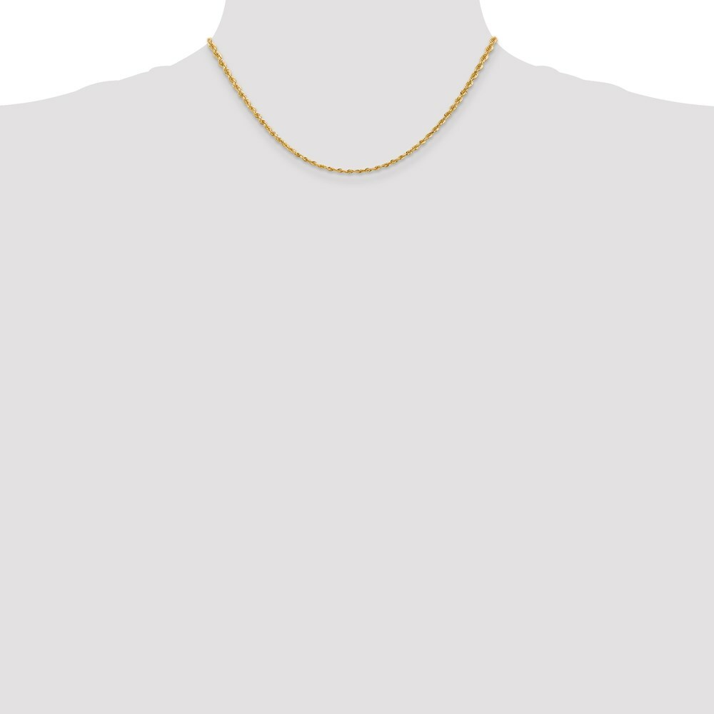10K Yellow Gold 2.75mm Diamond-cut Quadruple Rope Chain