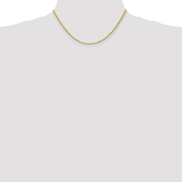 10K Yellow Gold 2.75mm Diamond-cut Quadruple Rope Chain