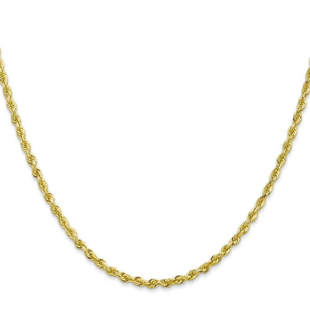 10K Yellow Gold 2.75mm Diamond-cut Quadruple Rope Chain