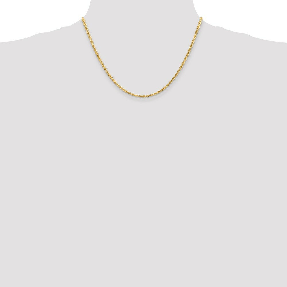 10K Yellow Gold 3.0mm Diamond-cut Quadruple Rope Chain