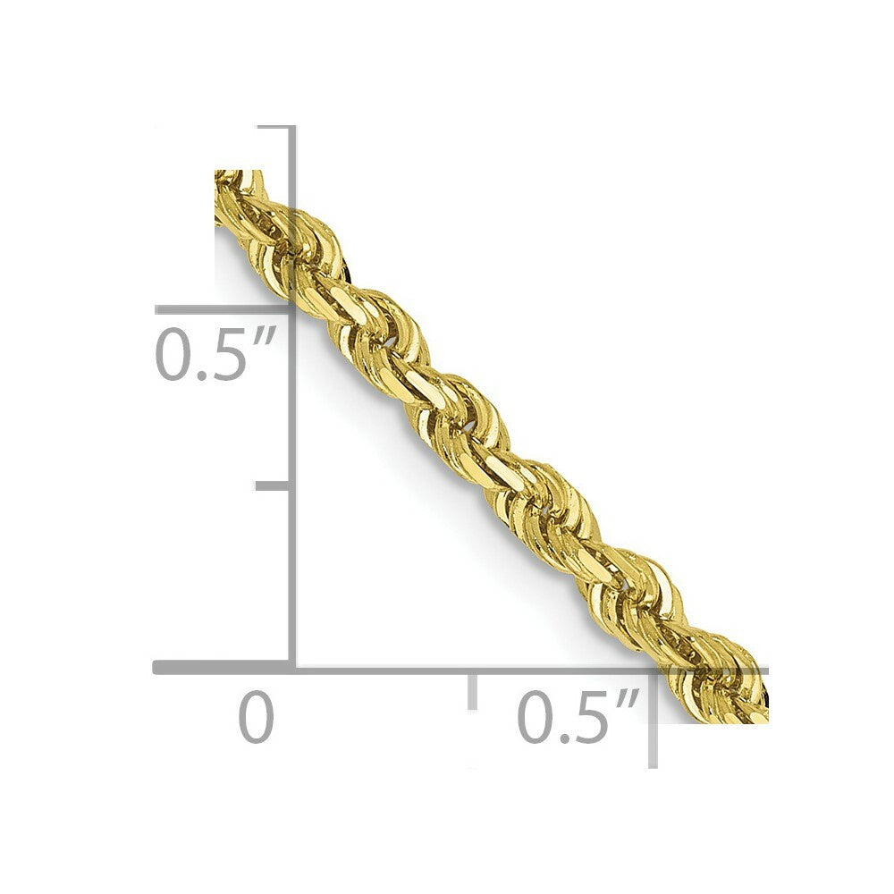 10K Yellow Gold 3.0mm Diamond-cut Quadruple Rope Chain