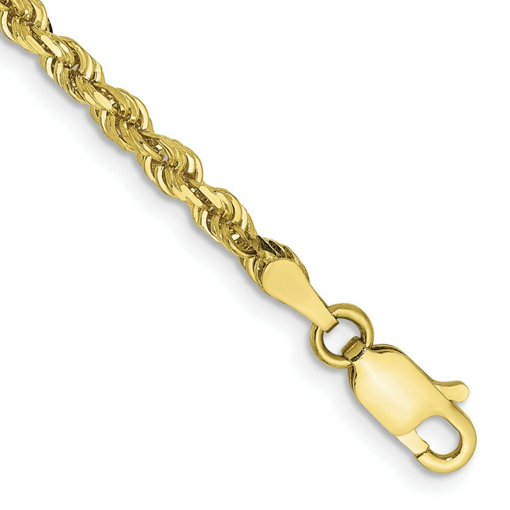 10K Yellow Gold 3.0mm Diamond-cut Quadruple Rope Chain