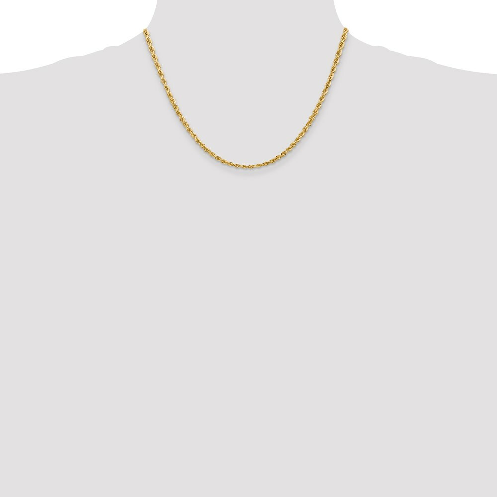 10K Yellow Gold 3.35mm Diamond-cut Quadruple Rope Chain
