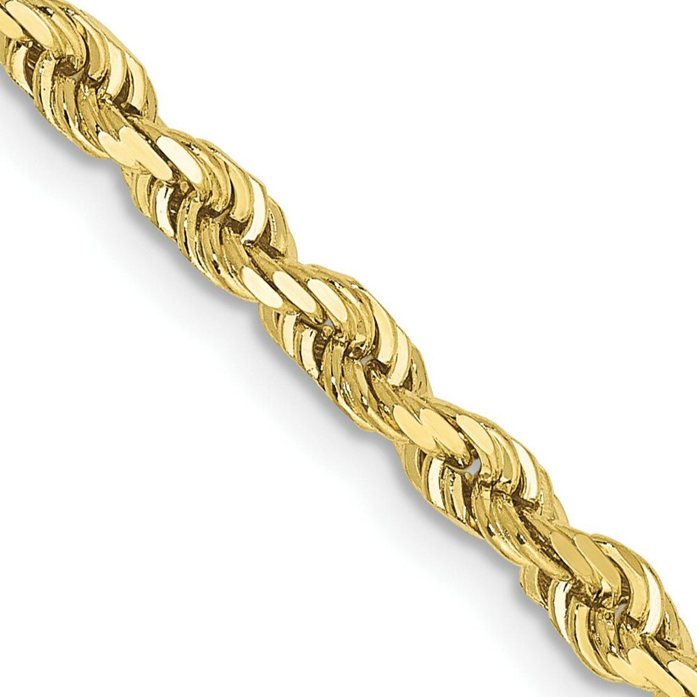 10K Yellow Gold 3.35mm Diamond-cut Quadruple Rope Chain