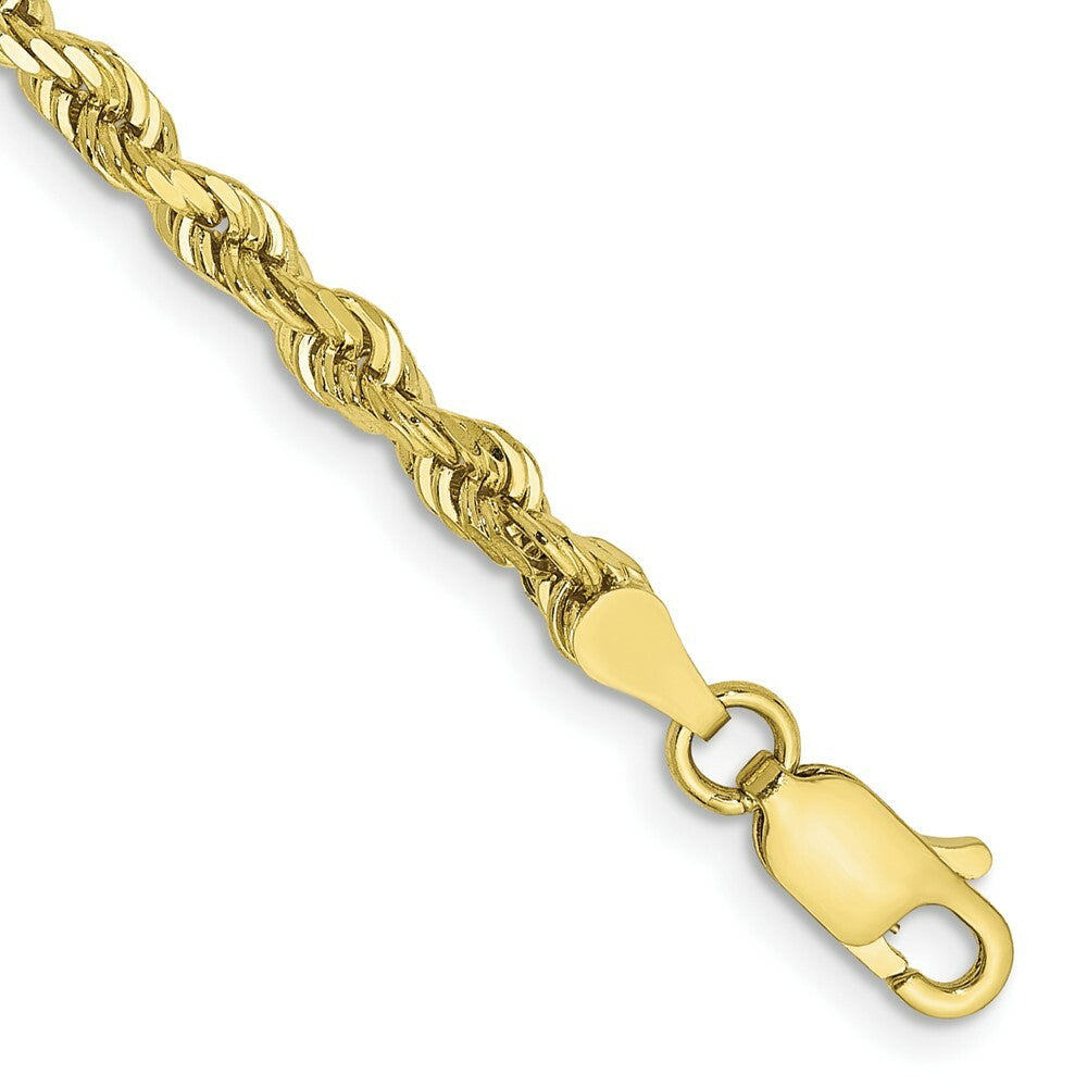 10K Yellow Gold 3.35mm Diamond-cut Quadruple Rope Chain