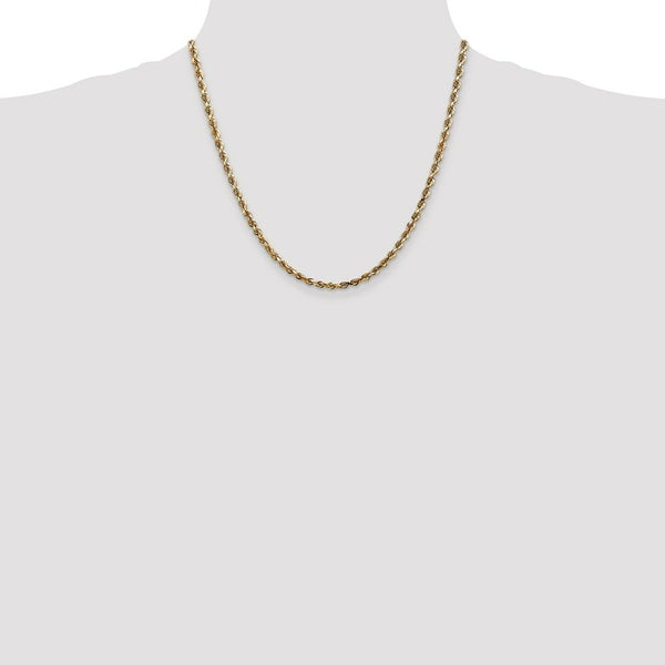 10K Yellow Gold 4mm Diamond-cut Quadruple Rope Chain