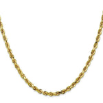 Load image into Gallery viewer, 10K Yellow Gold 4mm Diamond-cut Quadruple Rope Chain
