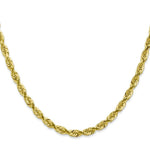 Load image into Gallery viewer, 10K Yellow Gold 4.5mm Diamond-cut Quadruple Rope Chain
