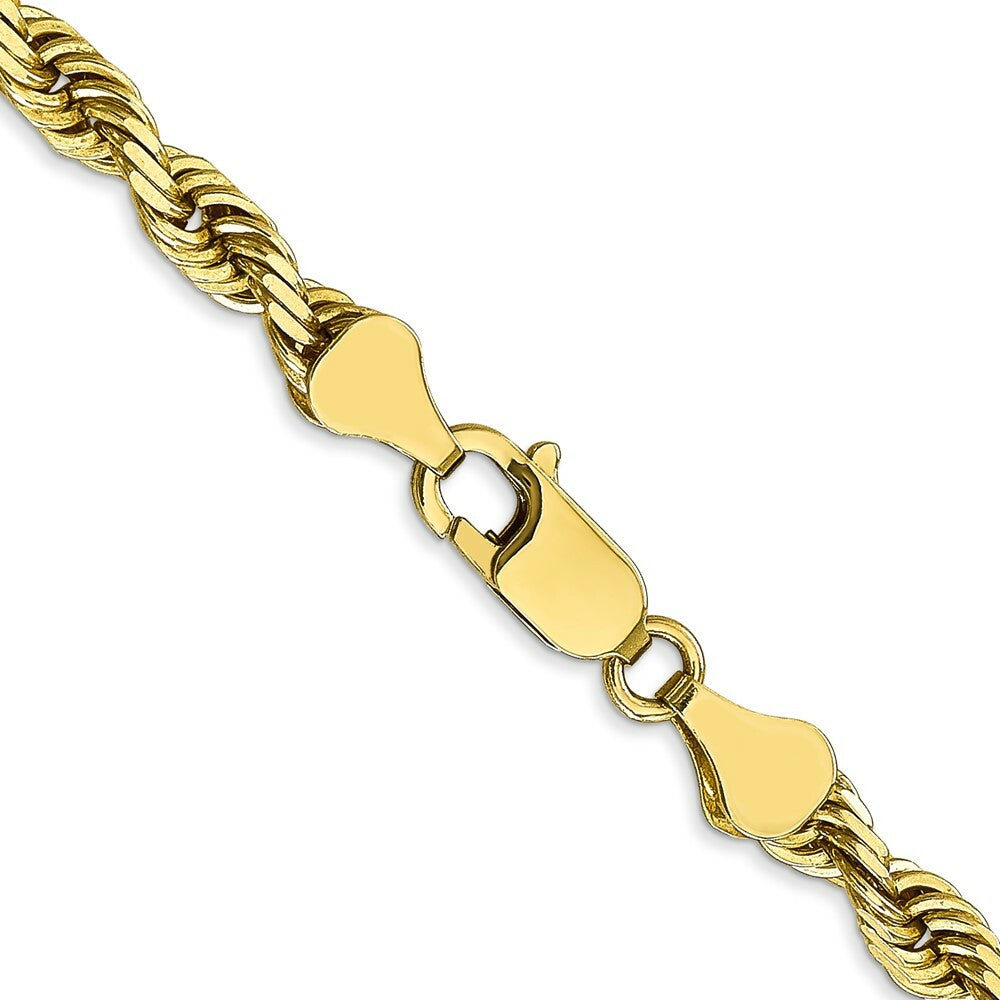 10K Yellow Gold 5.0mm Diamond-cut Quadruple Rope Chain