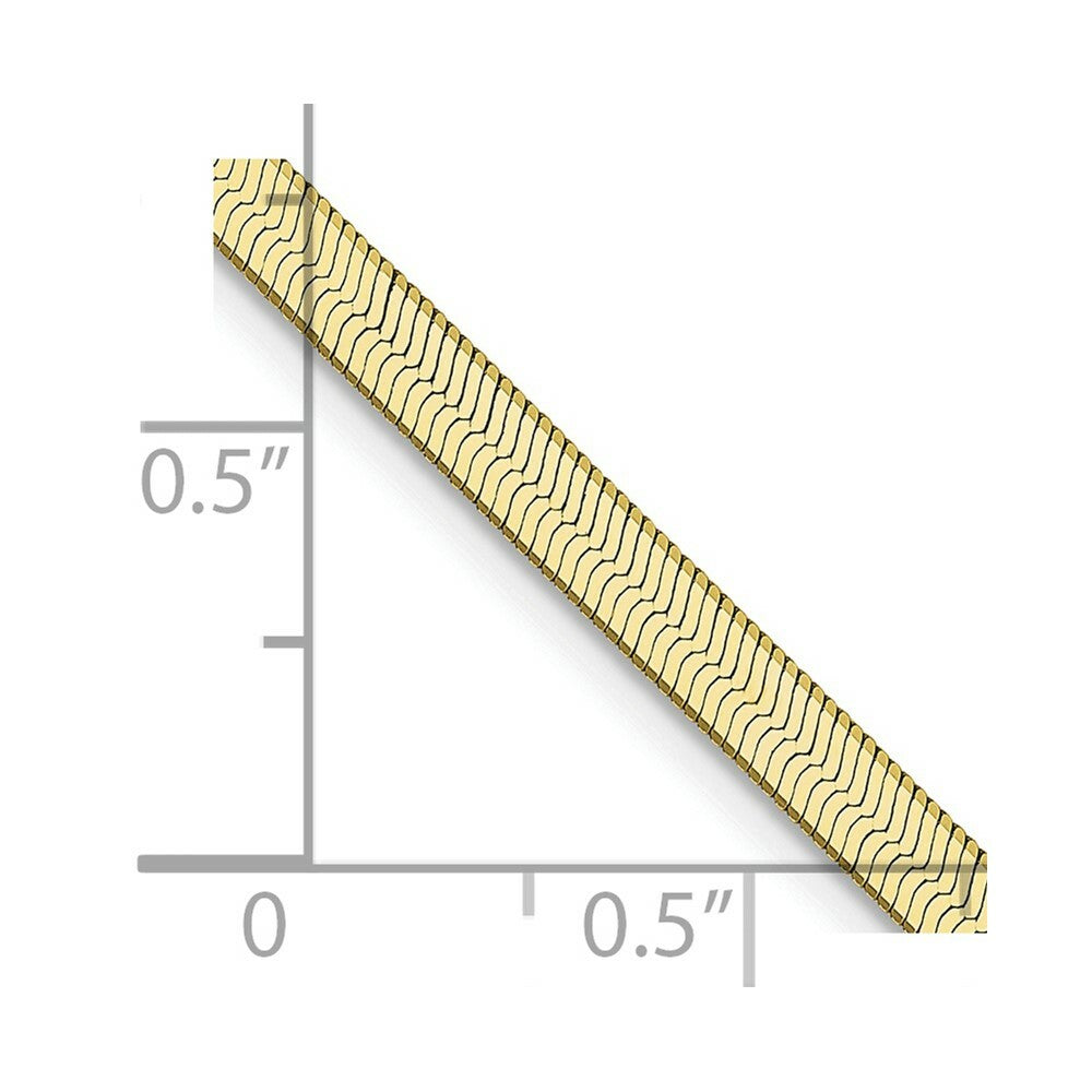 10K Yellow Gold 3.0mm Silky Herringbone Chain