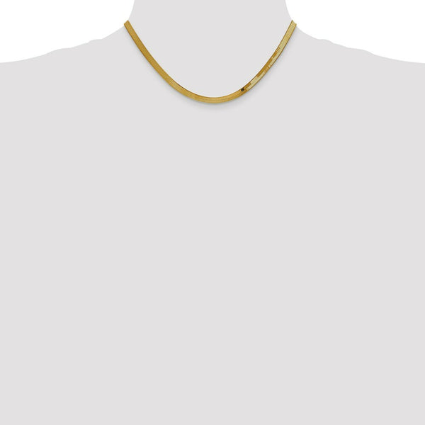10K Yellow Gold 4.0mm Silky Herringbone Chain