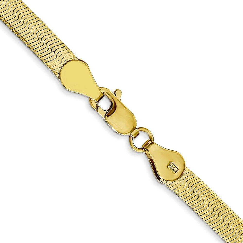10K Yellow Gold 4.0mm Silky Herringbone Chain