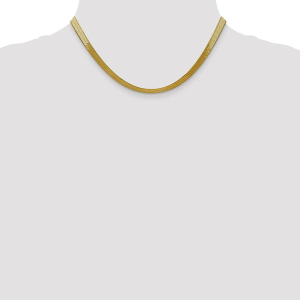 10K Yellow Gold 5.0mm Silky Herringbone Chain