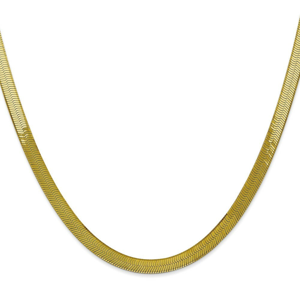 10K Yellow Gold 5.0mm Silky Herringbone Chain
