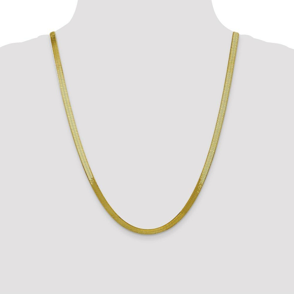 10K Yellow Gold 5.0mm Silky Herringbone Chain