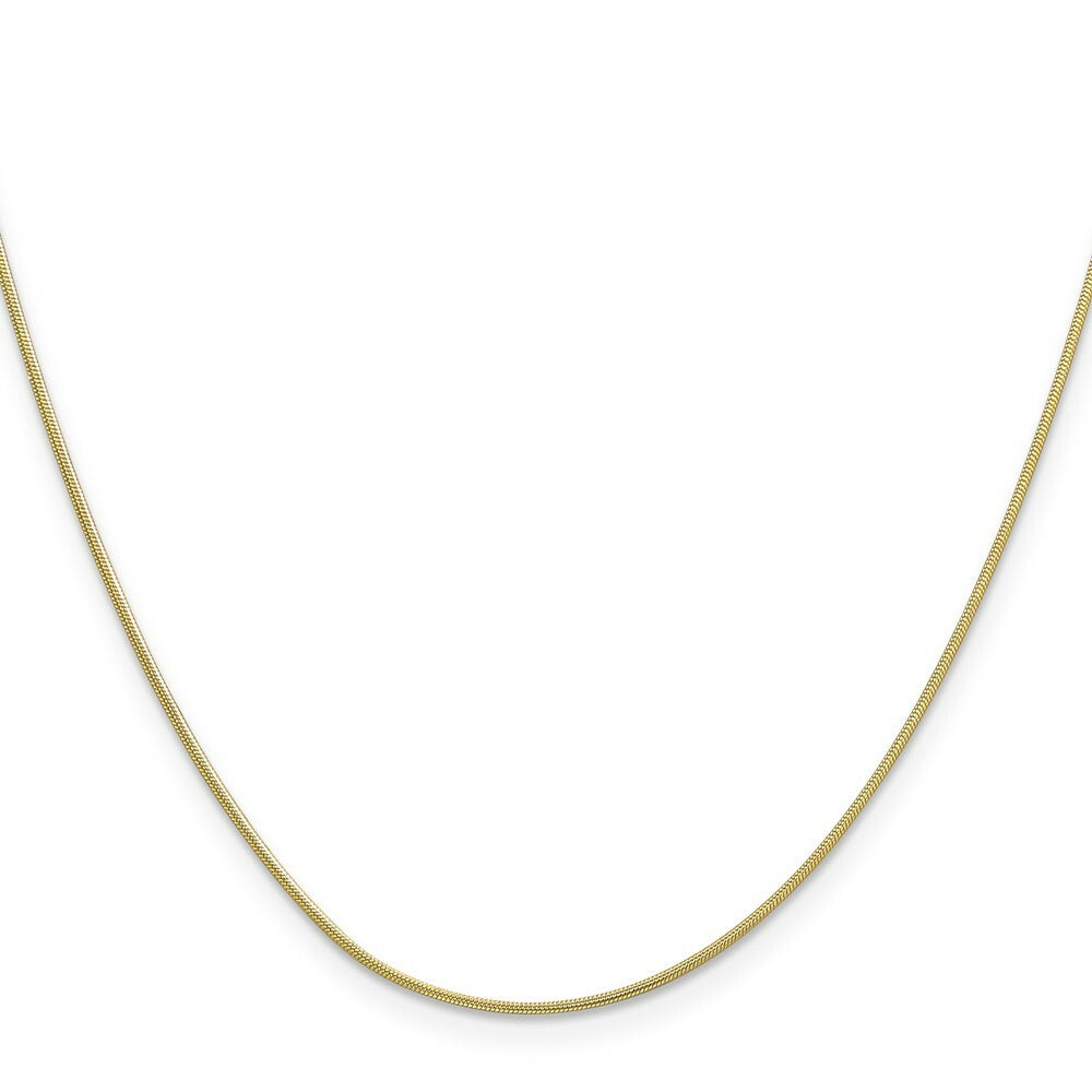 10K Yellow Gold .90mm Round Snake Chain