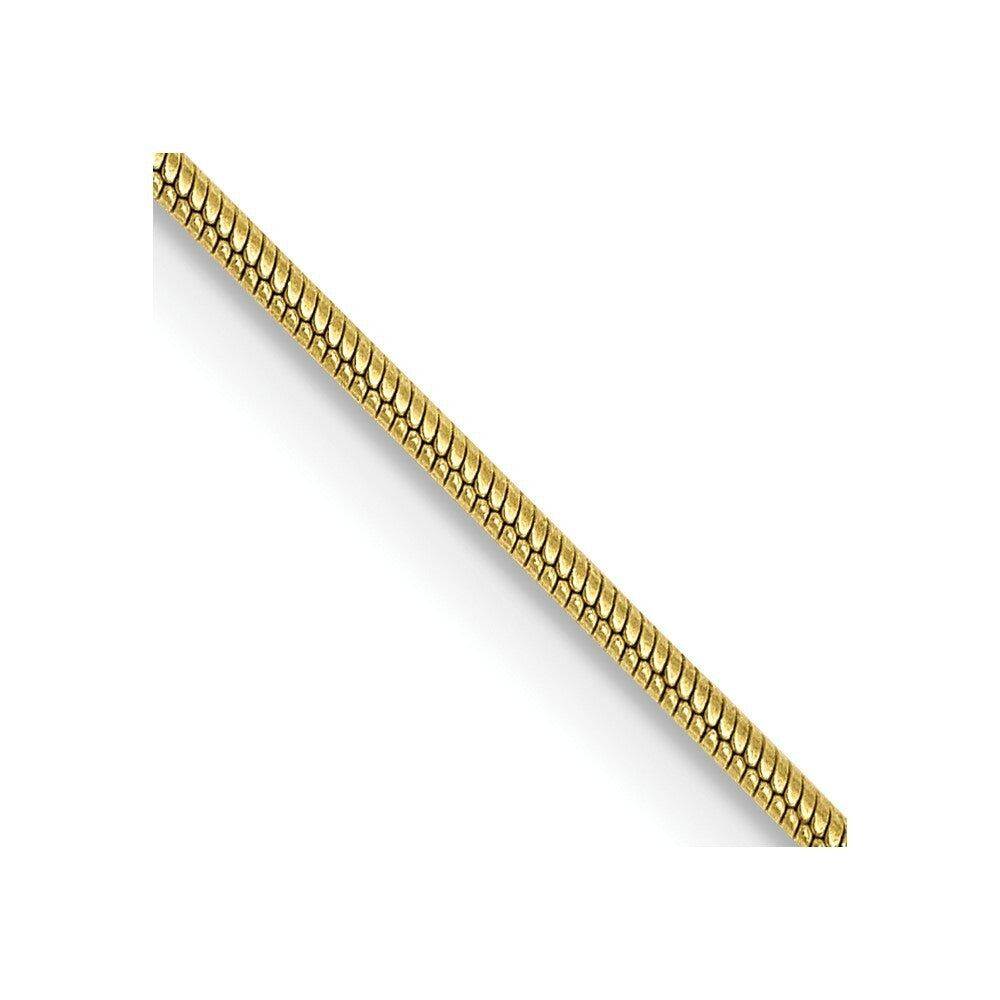 10K Yellow Gold .90mm Round Snake Chain