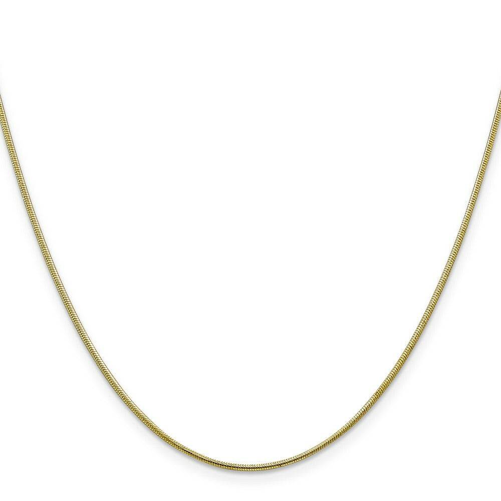10K Yellow Gold 1.1mm Round Snake Chain