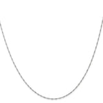 Load image into Gallery viewer, 14K White Gold 1mm Singapore Chain (CARDED) Necklace
