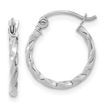 Load image into Gallery viewer, 10K Yellow White Gold Twist Polished Hoop Earring
